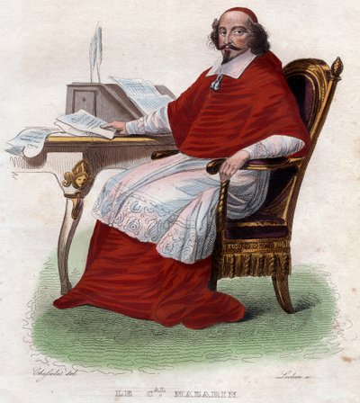 Ritratto di Giulio Mazzarino (1602-1661), cardinale, diplomatico e politico italo-francese da French School