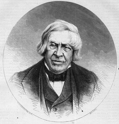 Ritratto di Jules Michelet (1798-1874), storico e scrittore francese. Incisione in 