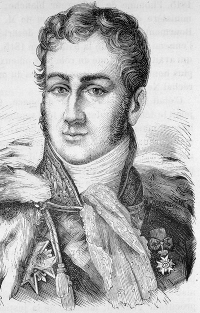 Ritratto di Jules de Polignac, politico francese (1780 - 1847) - in "L