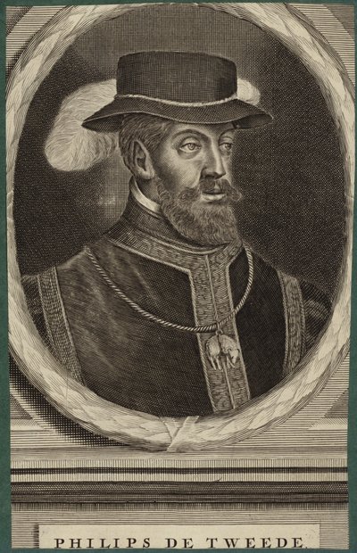 Ritratto di Re Filippo II di Spagna da French School
