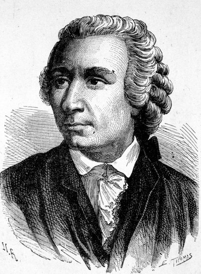 Ritratto di Léon Euler (1707 - 1783), matematico svizzero - in "Album della Scienza; illustri scienziati; Grandi scoperte" 1896 da French School