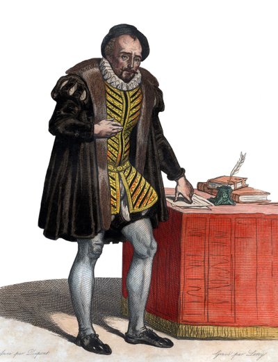 Ritratto di Michel Eyquem de Montaigne (1533-1592), scrittore francese da French School