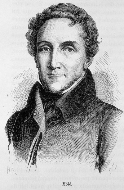 Ritratto di Louis-Mathieu Molé - Ritratto di Louis Mathieu, Conte di Molé (1781 - 1855), politico francese - in "L