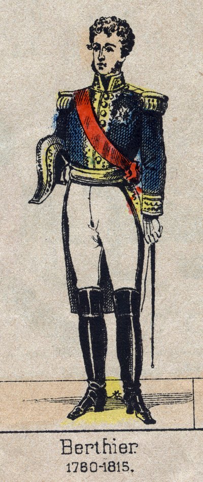 Ritratto di Louis Alexandre (Louis-Alexandre) Berthier (1753-1815), Principe di Neuchatel, Maresciallo di Francia - Immagine di Epinal della fine del XIX secolo - Collezione privata da French School