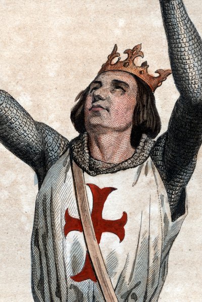Ritratto di Luigi IX di Francia (San Luigi) (1214-1270), Re di Francia da French School
