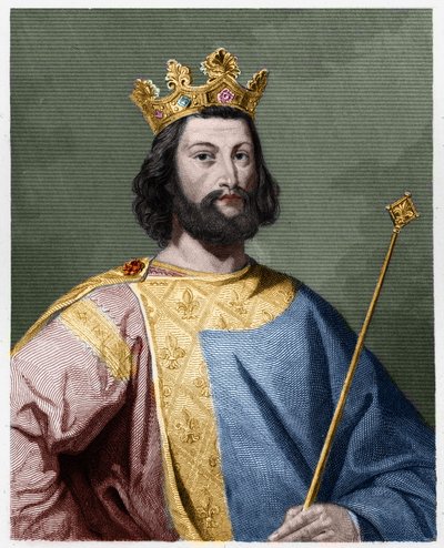 Ritratto di Luigi VII il Giovane, Re di Francia - in 