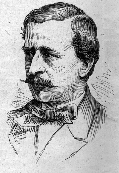 Ritratto di Louis de Lomenie (1815-1878), saggista e accademico francese. Incisione in 