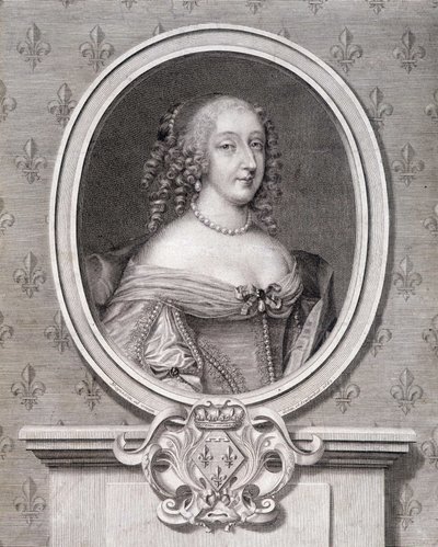 Ritratto di Mademoiselle de Montpensier chiamata "Grande Mademoiselle" da French School
