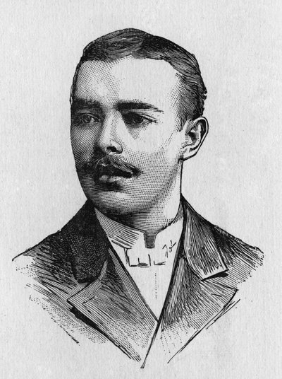 Ritratto di Mangot, aeronauta francese - in "Album della Scienza; illustri scienziati; Grandi scoperte" 1896 da French School