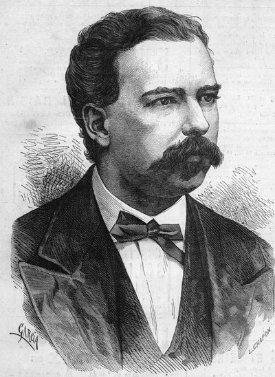 Ritratto di Manuel Pardo (1834-1878), Presidente del Perù dal 1872 al 1876. Incisione in “Le Monde Illustré” n.1132 del 7 dicembre 1878. da French School