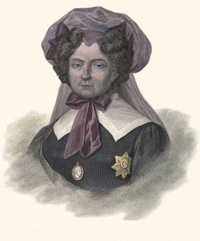 Ritratto di Maria Federovna, principessa di Wurttemberg, imperatrice di Russia. In "Portraits of Useful Men" da French School