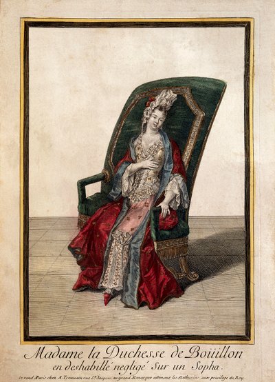 Ritratto di Marie Anne Mancini (incisione del XVIII secolo) da French School