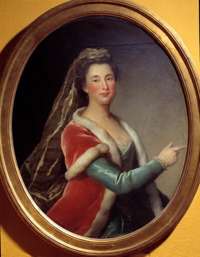 Ritratto di Marie Desmares La Champmesle (1642-1698) attrice nel ruolo di Roxane. Dipinto anonimo da French School