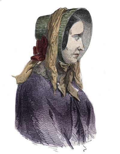 Ritratto di Marie Fortunée Capelle, Marie Lafarge (Madame) (1816-1852) criminale francese - Incisione in 