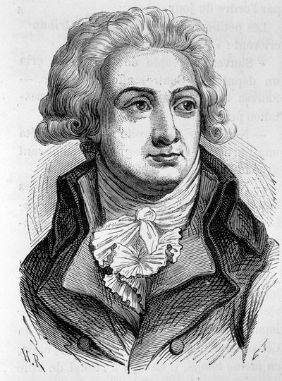 Ritratto di Marie Jean Herault de Sechelles (1759-1794), politico francese - in "L