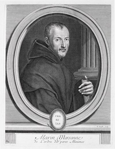 Ritratto di Marin Mersenne inciso da Duflos da French School
