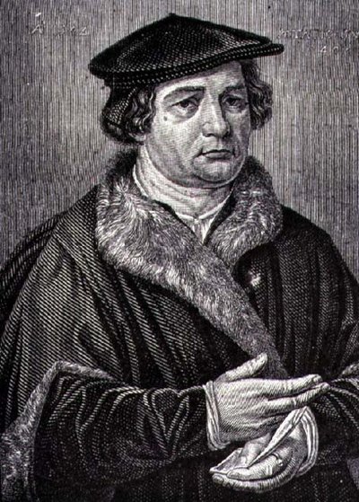 Ritratto di Martin Lutero, riformatore religioso tedesco da French School
