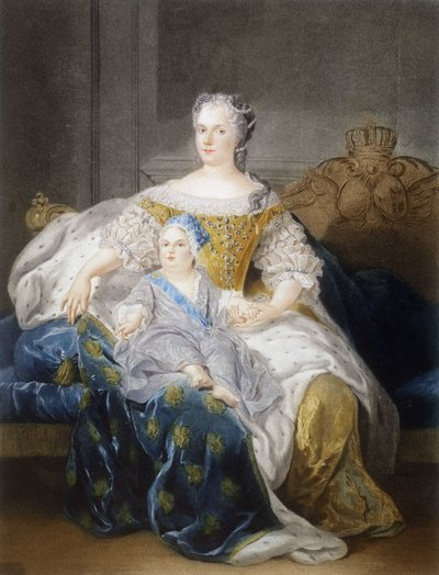 Ritratto di Maria Leszczynska e il Delfino da French School