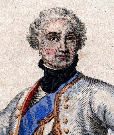 Ritratto di Maurice de Saxe (1696-1750), militare tedesco al servizio della Francia e Maresciallo Generale di Francia da French School