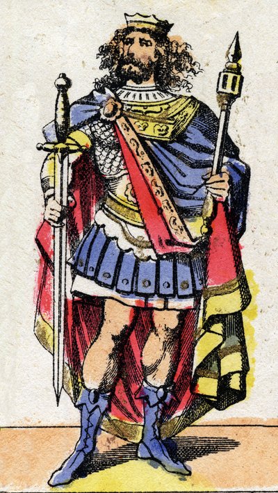 Ritratto di Meroveo III (o Meroveo) (ca. 412-458), Re dei Franchi dal 448 al 458. da French School