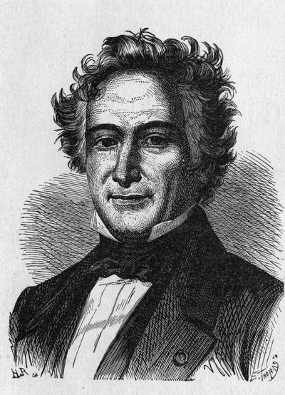 Ritratto di Michel Eugène (Michel-Eugène) Chevreul (1786-1889), chimico francese - in 