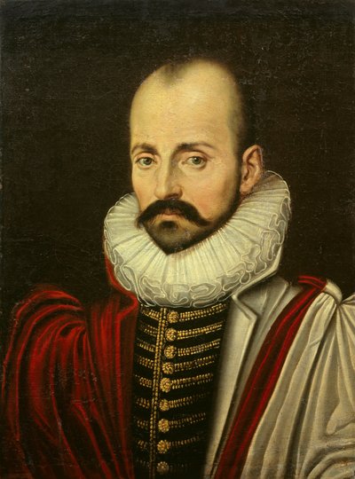 Ritratto di Michel Eyquem de Montaigne (1533-1592), filosofo umanista francese. Dipinto della Scuola Francese del primo quarto del XVII secolo da French School