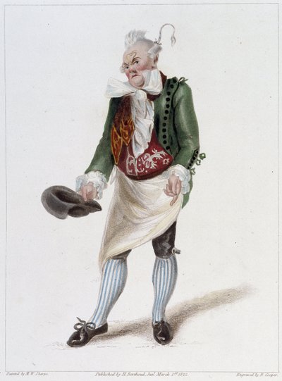 Ritratto di Monsieur Gattie nel Balletto del Contadino Assunto da French School