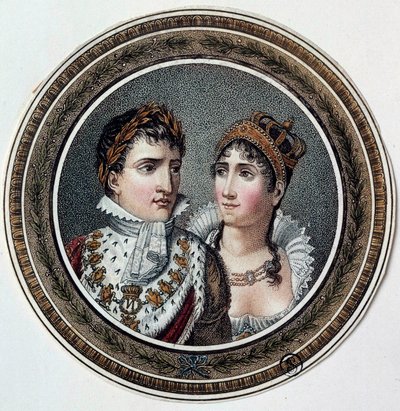 Ritratto di Napoleone I (1769-1821) e Giuseppina di Beauharnais (1763-1814) da French School