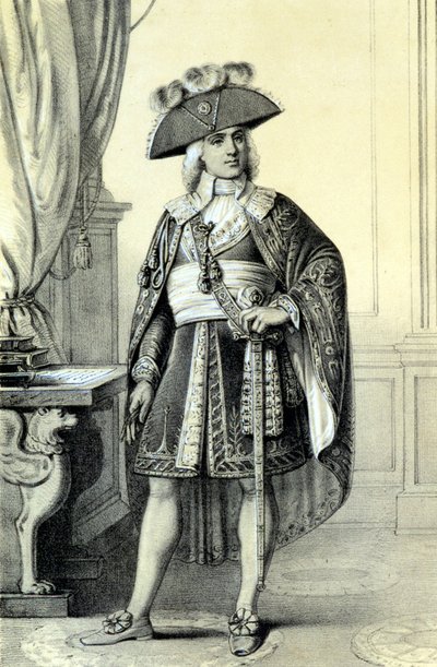 Ritratto di Paul de Barras (1755-1829), politico francese - in "Galerie historique de la Revolution francaise" di Albert Maurin da French School