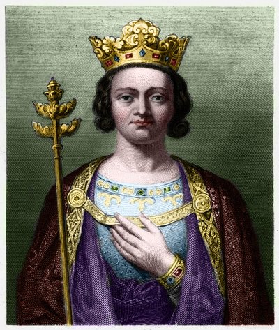 Ritratto di Filippo V il Lungo (1294-1322), Re di Francia - in "Histoire des Francais" di Lavallee, incisione, sd. da French School