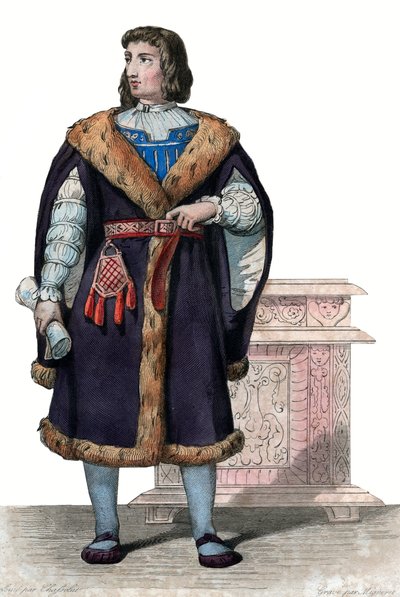 Ritratto di Philippe de Commines (1447-1511), scrittore e diplomatico francese da French School
