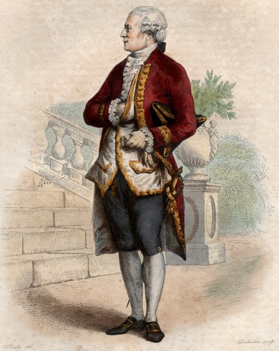 Ritratto di Pierre Augustin Caron de Beaumarchais (1732-1799), orologiaio, inventore, musicista, diplomatico e scrittore francese da French School