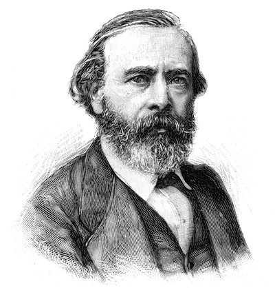 Ritratto di Pierre Edouard (Pierre-Edouard) Frere (1819-1886), pittore francese. Incisione in "Le Monde Illustré", 5 giugno da French School