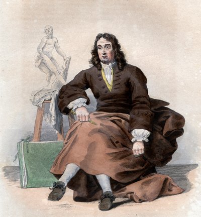 Ritratto di Pierre Puget (1620-1694), pittore, scultore, architetto e ingegnere francese da French School
