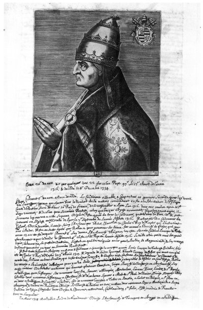 Ritratto di Papa Giovanni XXII (1244-1334) da French School