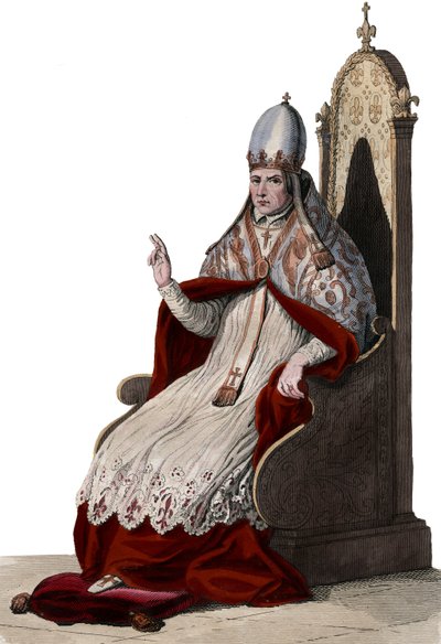 Ritratto di Papa Silvestro II (c. 938-1003) da French School