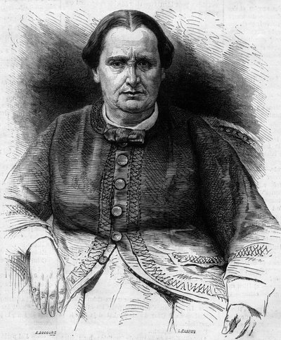 Ritratto della Principessa Elisa Napoleone Baciocchi (1806-1869), nipote di Napoleone I. Incisione in "Le Monde Illustré" n.618 del 13 febbraio 1869 da French School