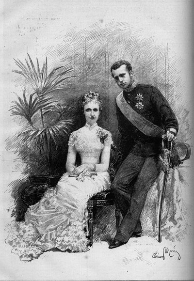 Ritratto della Principessa Stefania del Belgio (1864-1945) e dell