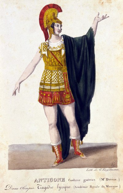 Ritratto di Prosper Derivis (1808-1880) nel ruolo di Antigone nella tragedia lirica Olympia di Gaspare Spontini (1774-1851) compositore italiano da French School