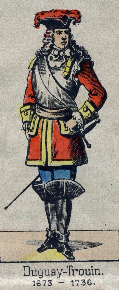 Ritratto di René Duguay Trouin (Duguay-Trouin) (René Trouin du Gué detto) (1673-1736) marinaio francese. Immagine di Epinal della fine del XIX secolo da French School