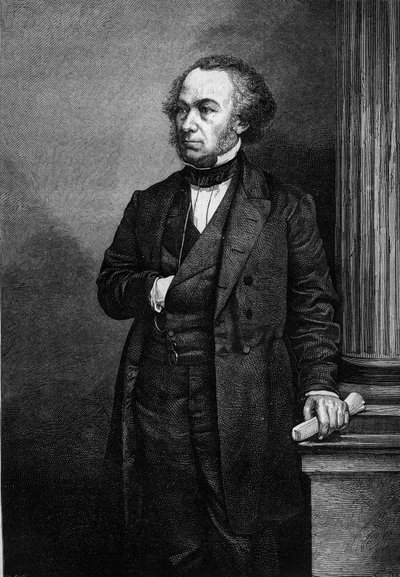 Ritratto di Richard Cobden (1804-1865), industriale e politico inglese. Incisione in "Le Magasin Pittoresque" da French School