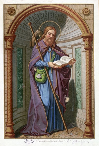 Ritratto di San Giacomo Maggiore che legge, Francia XIX secolo da French School