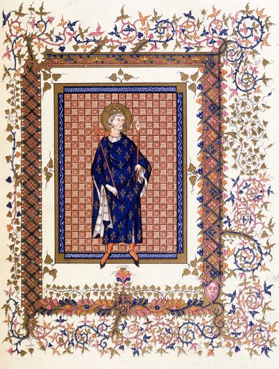 Ritratto di San Luigi - da miniatura del 16° secolo da French School