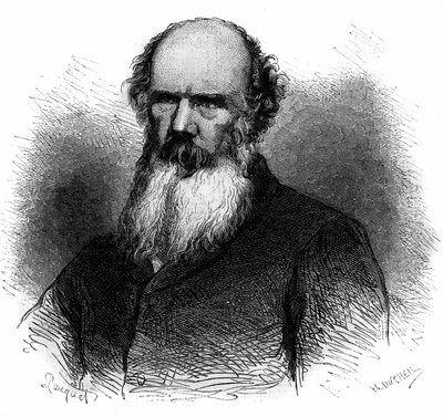 Ritratto di Samuel Charters Macpherson (1806-1860), soldato e politico britannico. Incisione del 1868 da French School