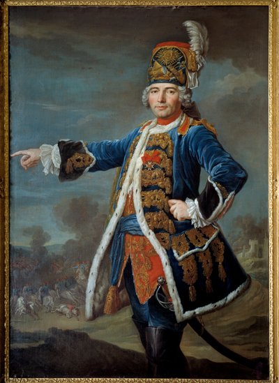 Ritratto di Simon Claude de Grassin de Glatigny (? -1776) Dipinto della scuola francese. 1744 Parigi, Museo dell