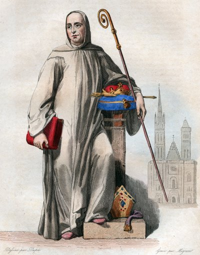 Ritratto di Suger (abate Suger) (1081-1151), abate e storico francese da French School