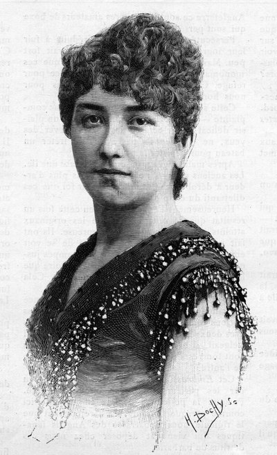 Ritratto della cantante svedese Sigrid Arnoldson (1861-1943) nel 1887. da French School