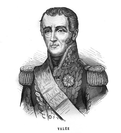 Ritratto di Sylvain Charles, Conte Valee (1773-1846), maresciallo di Francia. Incisione in "Les Illustrations De L