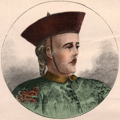 Ritratto di Guangxu, Imperatore della Cina (1871-1908). da French School