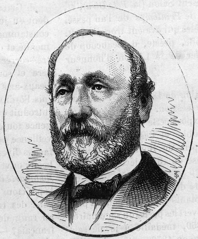 Ritratto di Theodore Ballu (1817-1885), architetto francese. Incisione in 
